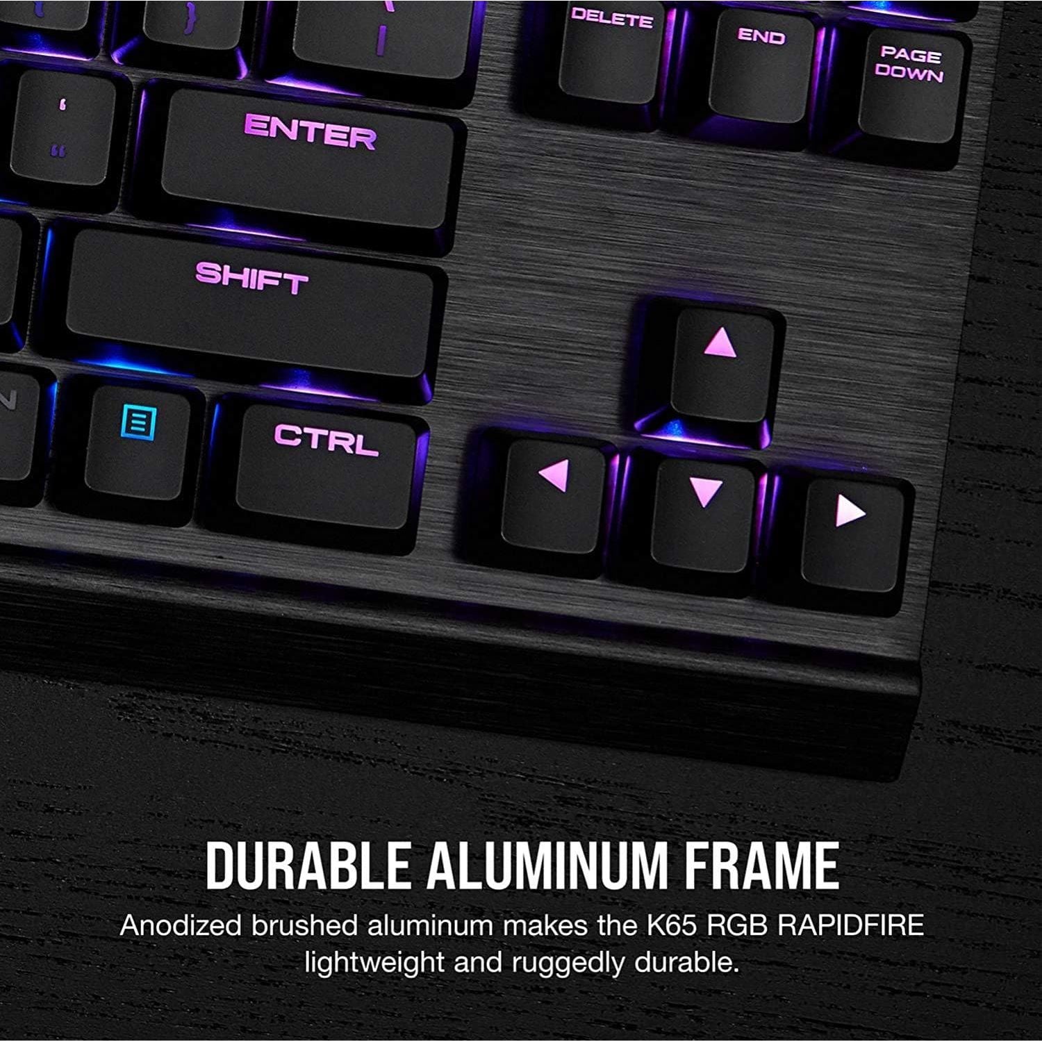 Buy Corsair,Corsair K65 RGB RAPIDFIRE Compact Mechanical Keyboard (CHERRY MX SPEED RGB, Aircraft-Grade Anodised Brushed Aluminium, 10 Keyless Design, Vibrant Multi-Colour LED Backlighting) QWERTY, Black - Gadcet.com | UK | London | Scotland | Wales| Ireland | Near Me | Cheap | Pay In 3 | Keyboards